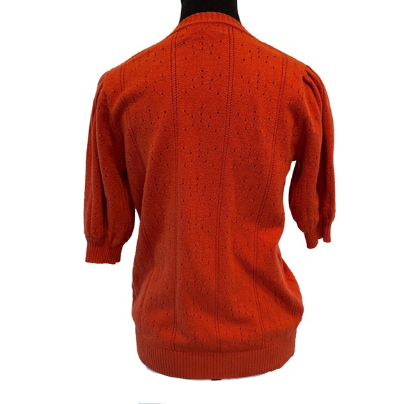 Merokeety Soft Chunky Knit Crewneck Sweater Size M Oversized Cozy Waffle Knit - Picture 4 of 5